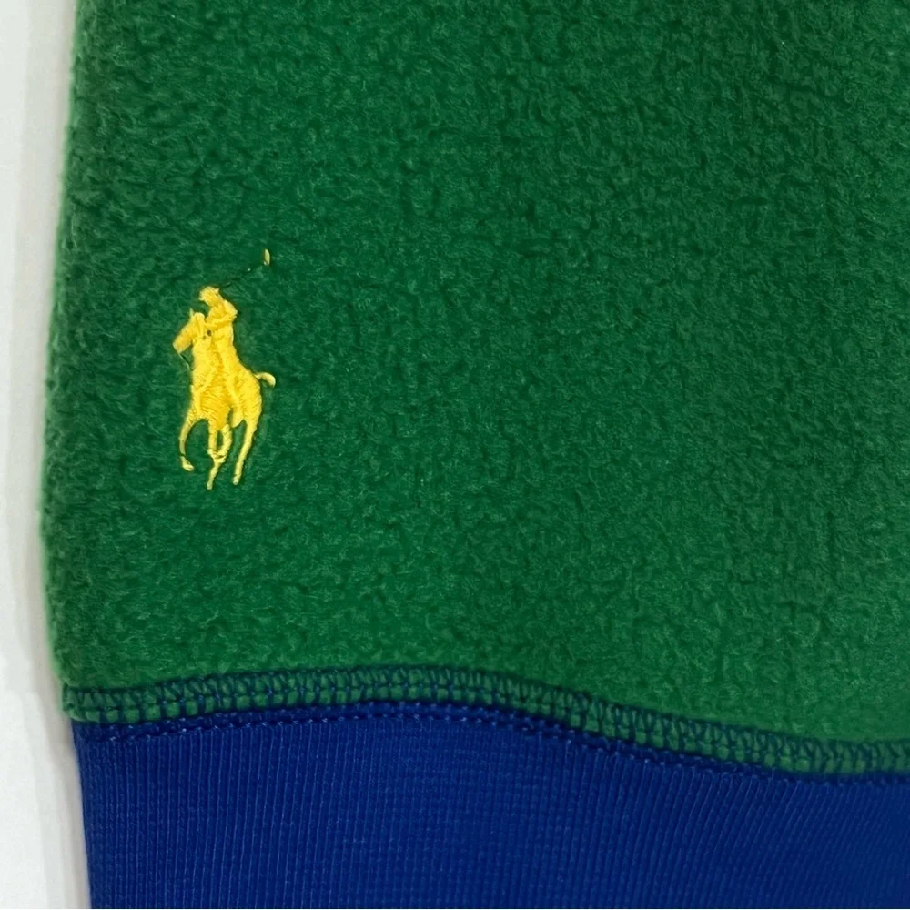 Polo Ralph Lauren Men‎ Size 2XB Brushed Face Nylon Spellout Fleece Hoodie Swe…